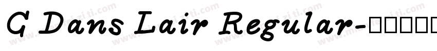 C Dans Lair Regular字体转换